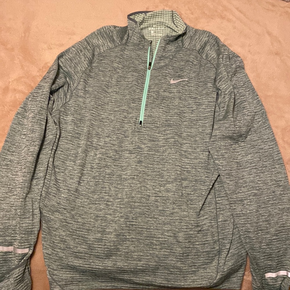 XL Green Nike Dri-fit Quarter Zip Pullover
